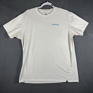 Birddogs Men's Graphic T-Shirt Size L White Short Sleeve Logo Tee Cotton Blend